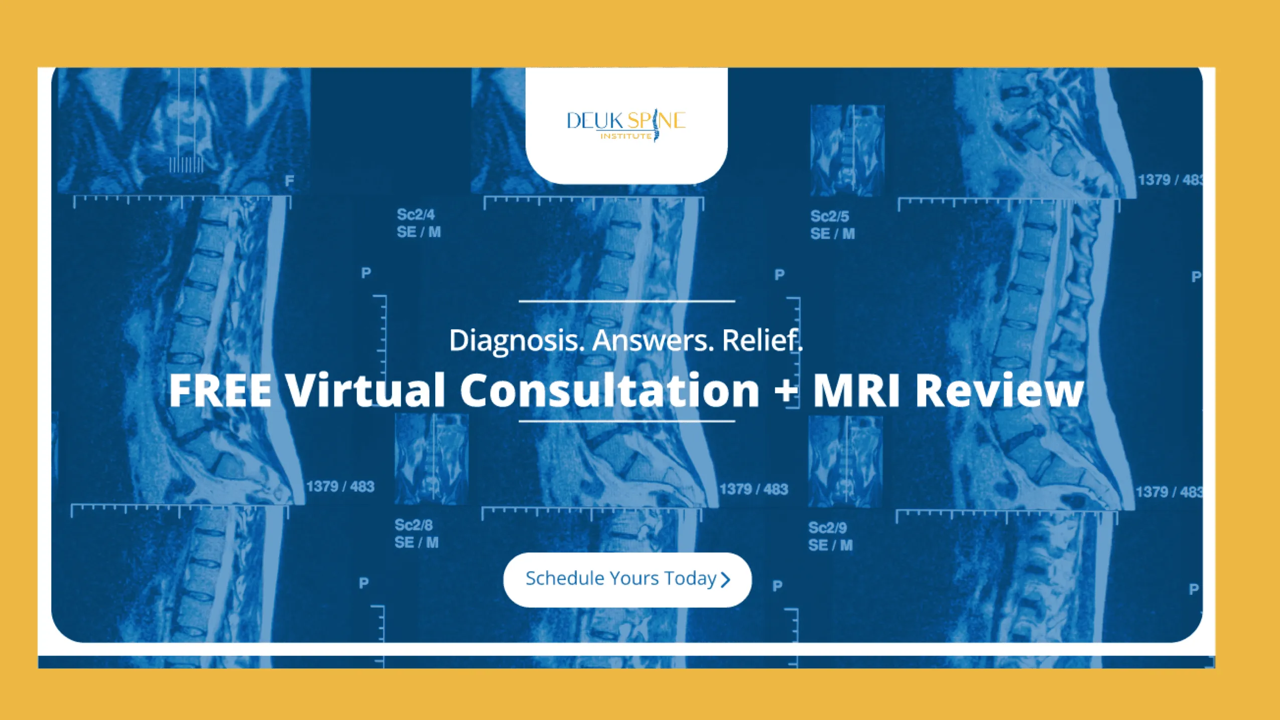 Free virtual consultation and MRI review clickable banner.